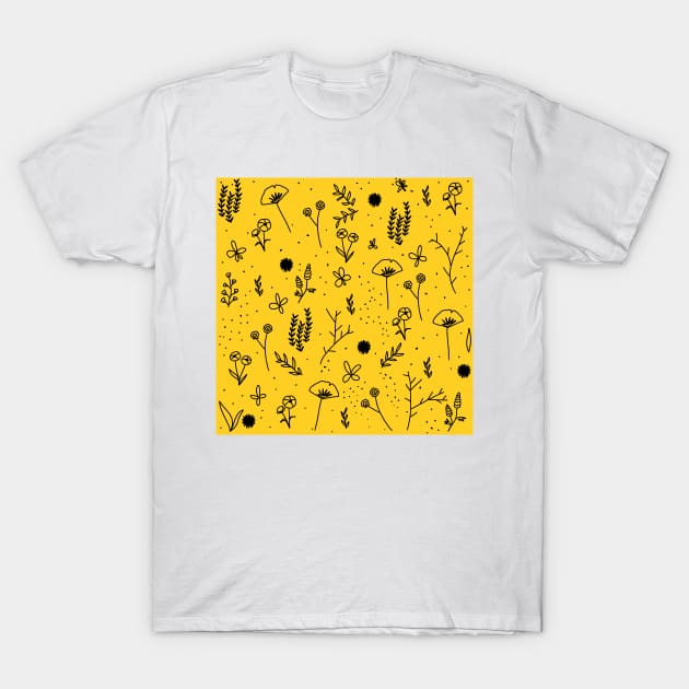 Yellow flowers field T-Shirt by THESOLOBOYY